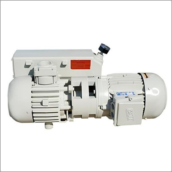 White industrial vacuum pump.