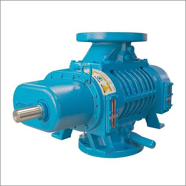 Blue industrial blower.