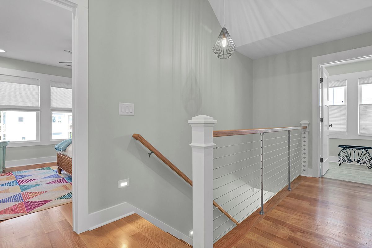 A staircase that leads up to the other floor