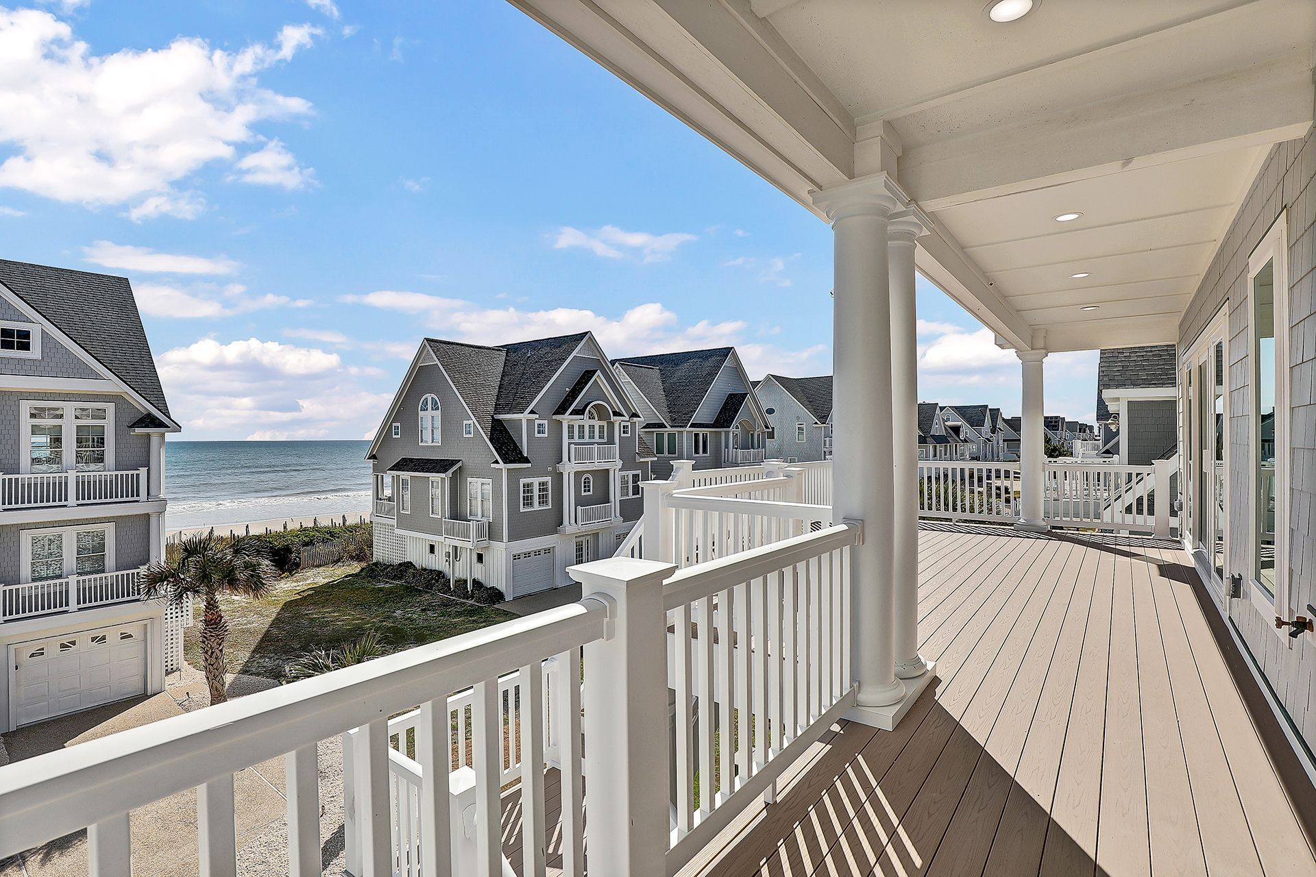 Balcony with a view of houses