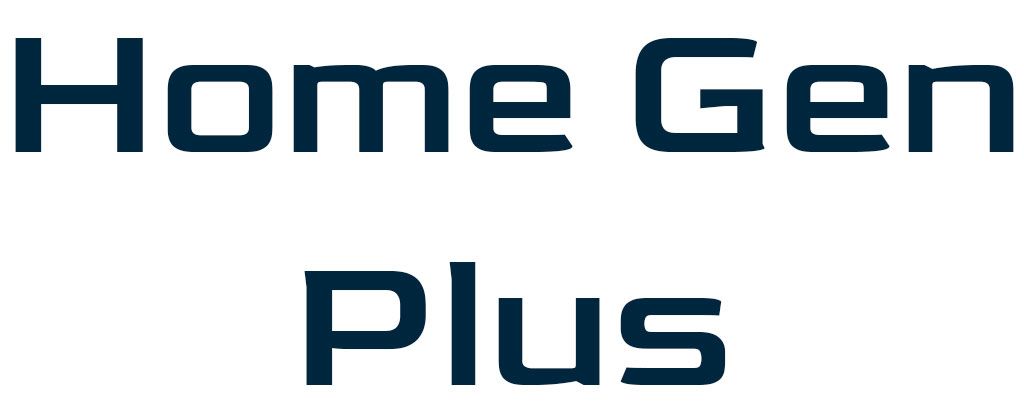 Home Gen Plus text in dark blue.