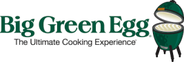 A logo for big green egg the ultimate cooking experience