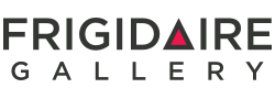 The frigidaire gallery logo is black and red with a red triangle in the middle.