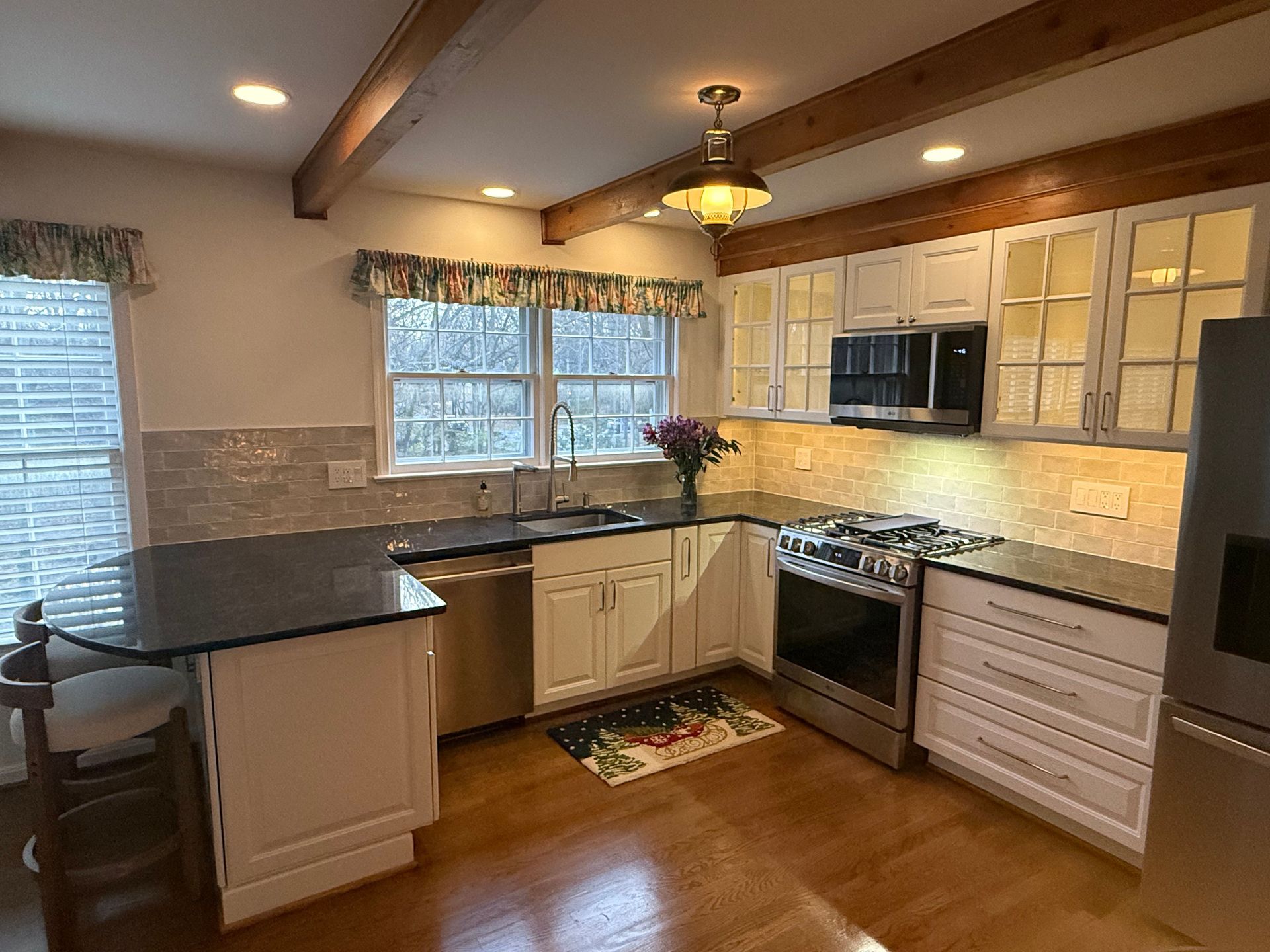 Bright Modern Kitchen with a touch of farmhouse in Potomac Maryland