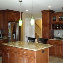 Kitchen counter and cabinets