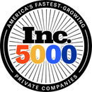 Inc. 5000 logo: black, white, orange, yellow, and blue text. 