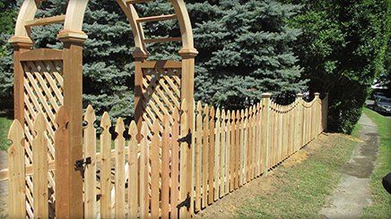 Wood fence for residential