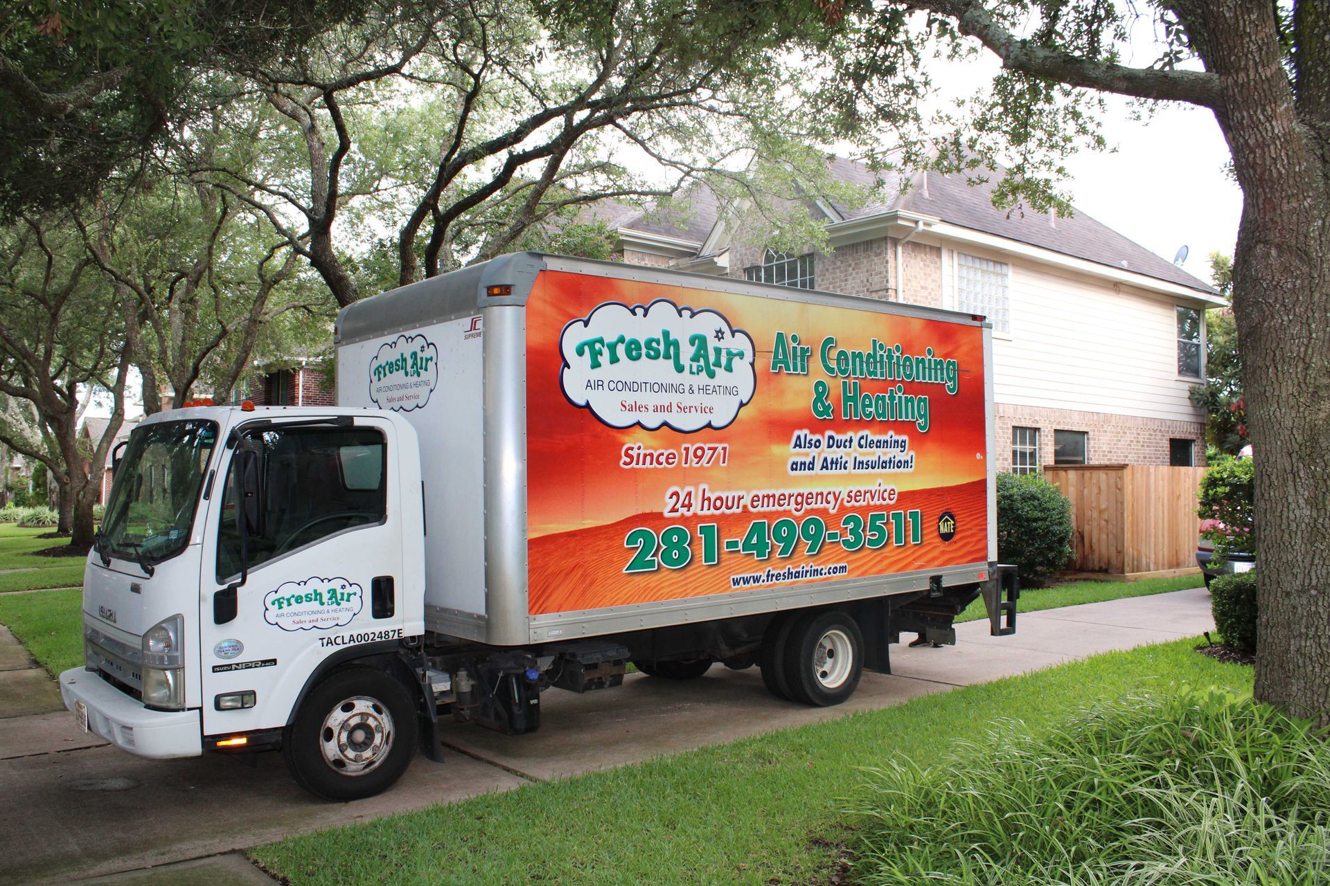 White box truck with 