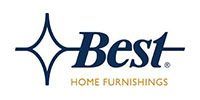 Logo for Best Home Furnishings. Features a stylized star and the word 