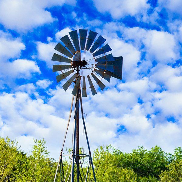Windmill on farm