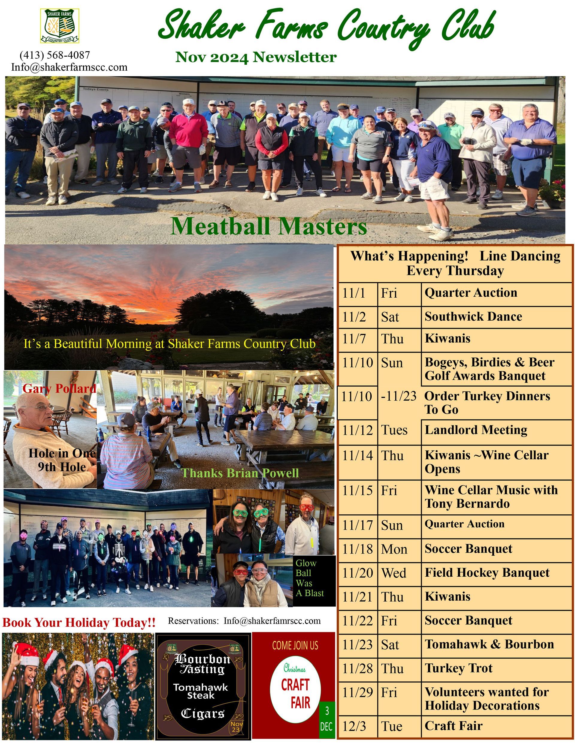 Shaker Farms Country Club newsletter