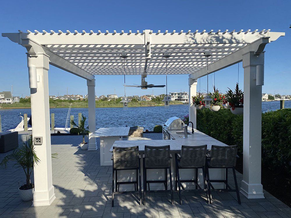 Pavilion with lake view