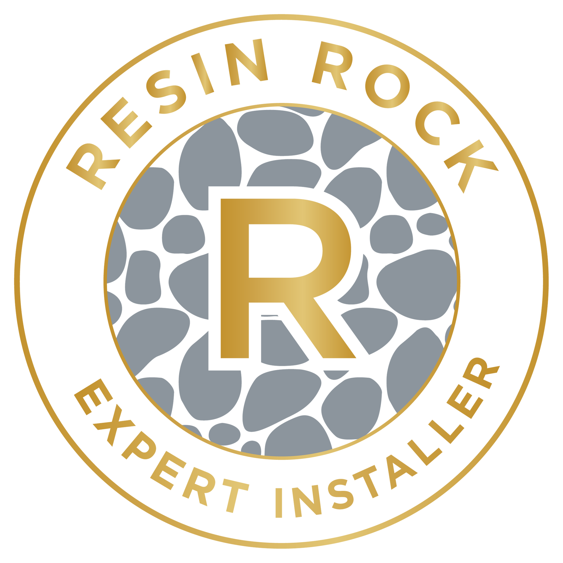 The logo for resin rock expert installer