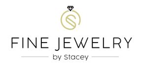 Logo for "Fine Jewelry by Stacey" with a ring design and gold and black text.