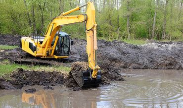 Pond excavation