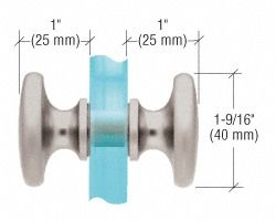 Metal casters with 1-inch width and 1-9/16-inch height measurements shown in diagram