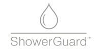 ShowerGuard logo with water droplet icon above the wordmark