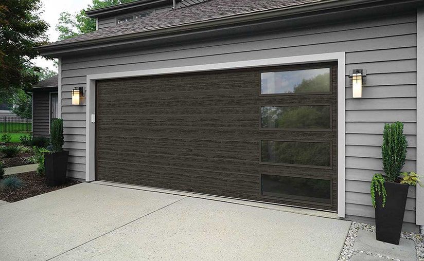Brown steel door