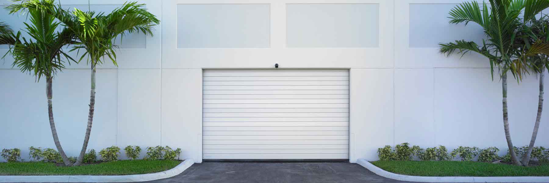 white commercial door