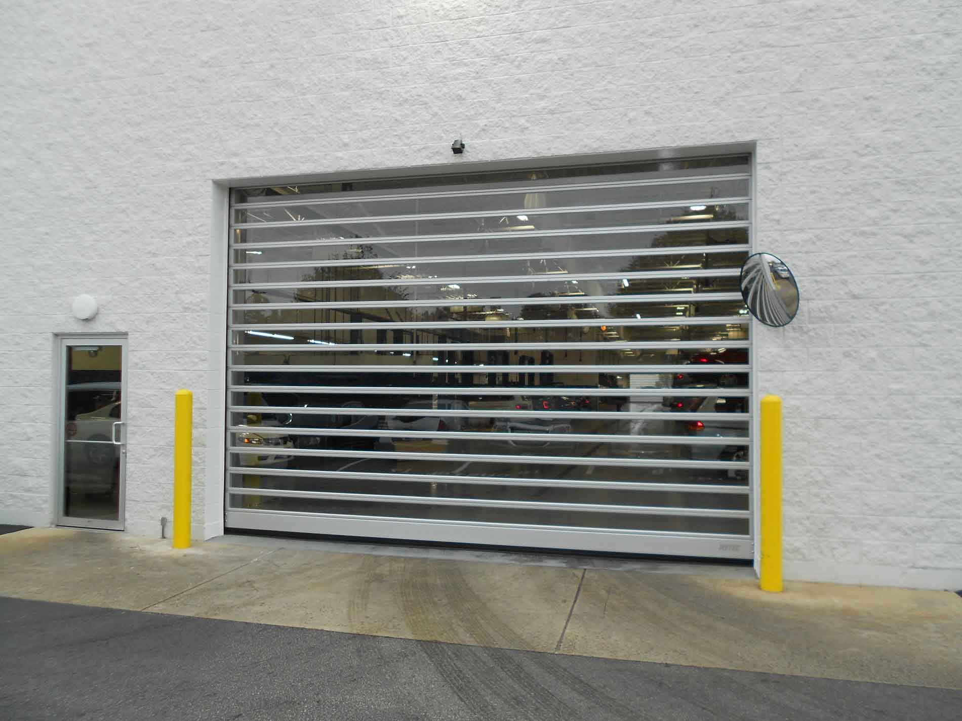 transparent  commercial door