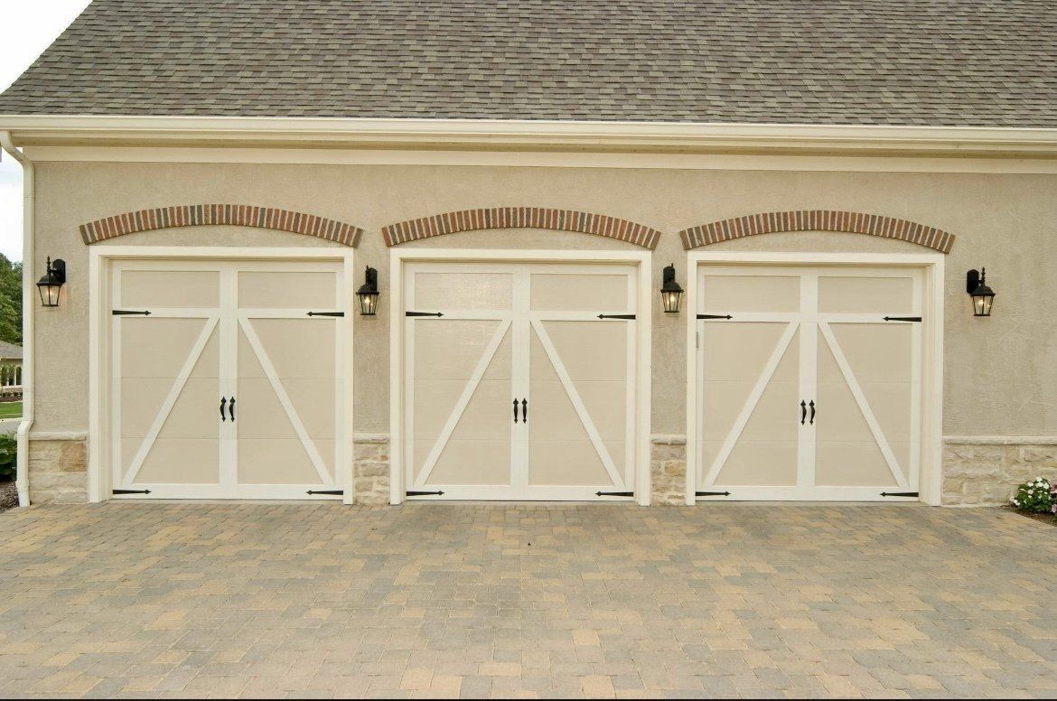 three garage door