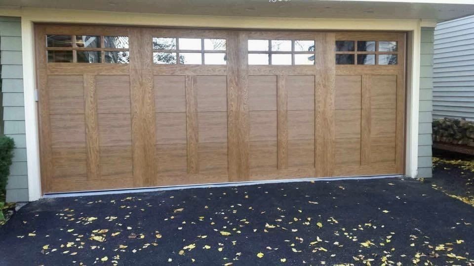 light wood garage door