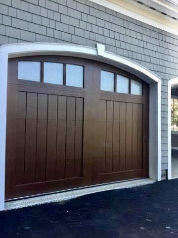 dark brown garage door