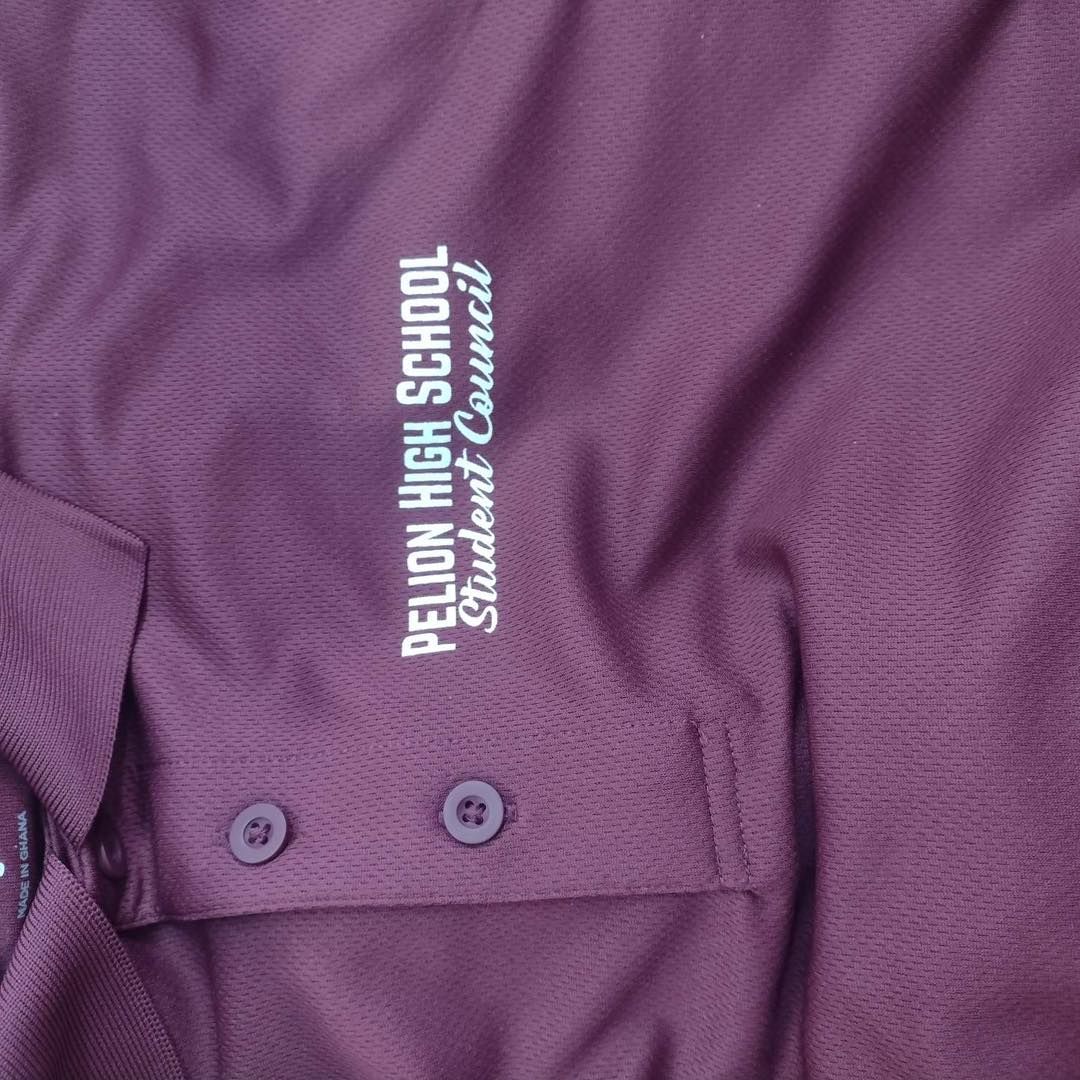 Purple polo shirt with 