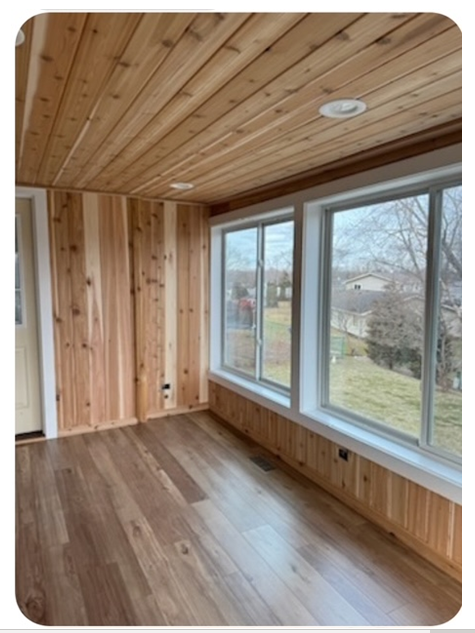 Enclosed Cedar Wood Porch