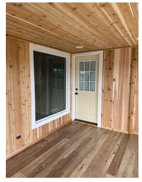 Enclosed Cedar Wood Porch