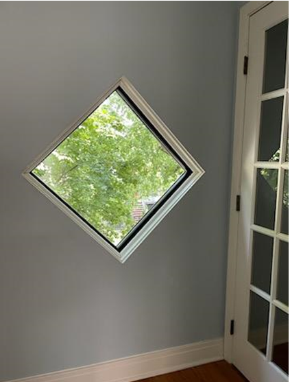 beautiful diamond shape window
