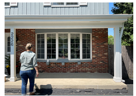 after photo of an outside view of the window replacement