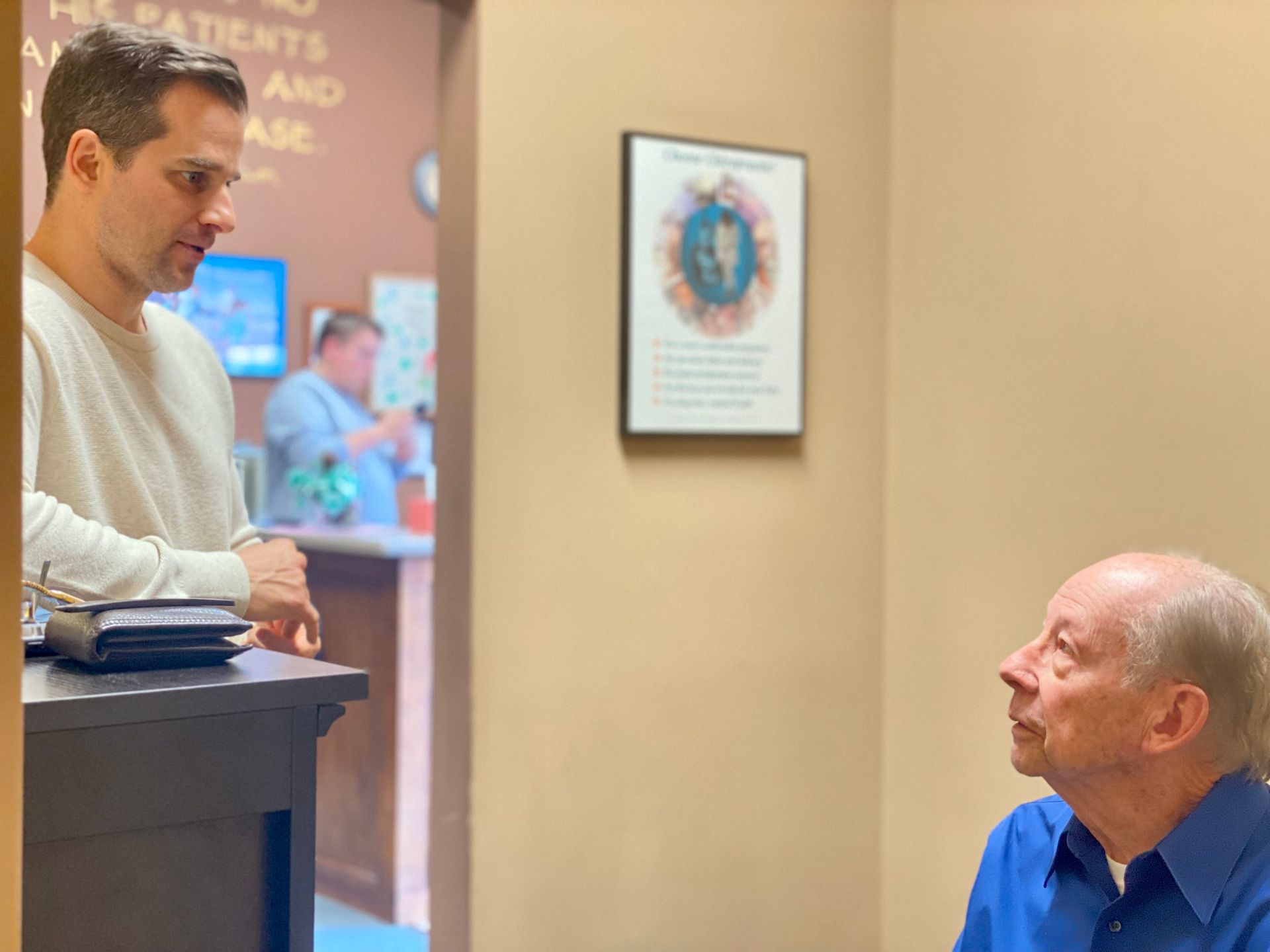 consultation with older gentleman