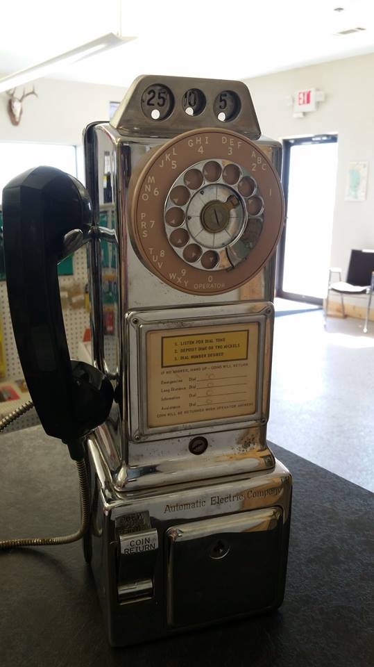 An old and rustic phone