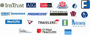 Intrust, AIG, Safeco, FARMERS, Fidelity Life, Foremost Insurance, GMAC, Progressive, Universal, Penn National Insurance, SENTRY, MetLife, Travelers, Discovery, Insurance House, Victoria, Viking, st Paul Travelers, MPP
