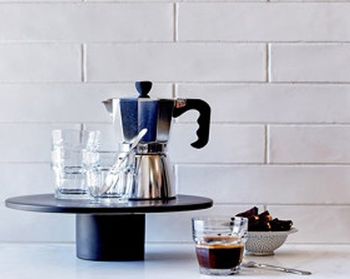 Coffee pot and glasses