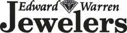 Edward Warren Jewelers logo with black serif text and diamond icon on a white background