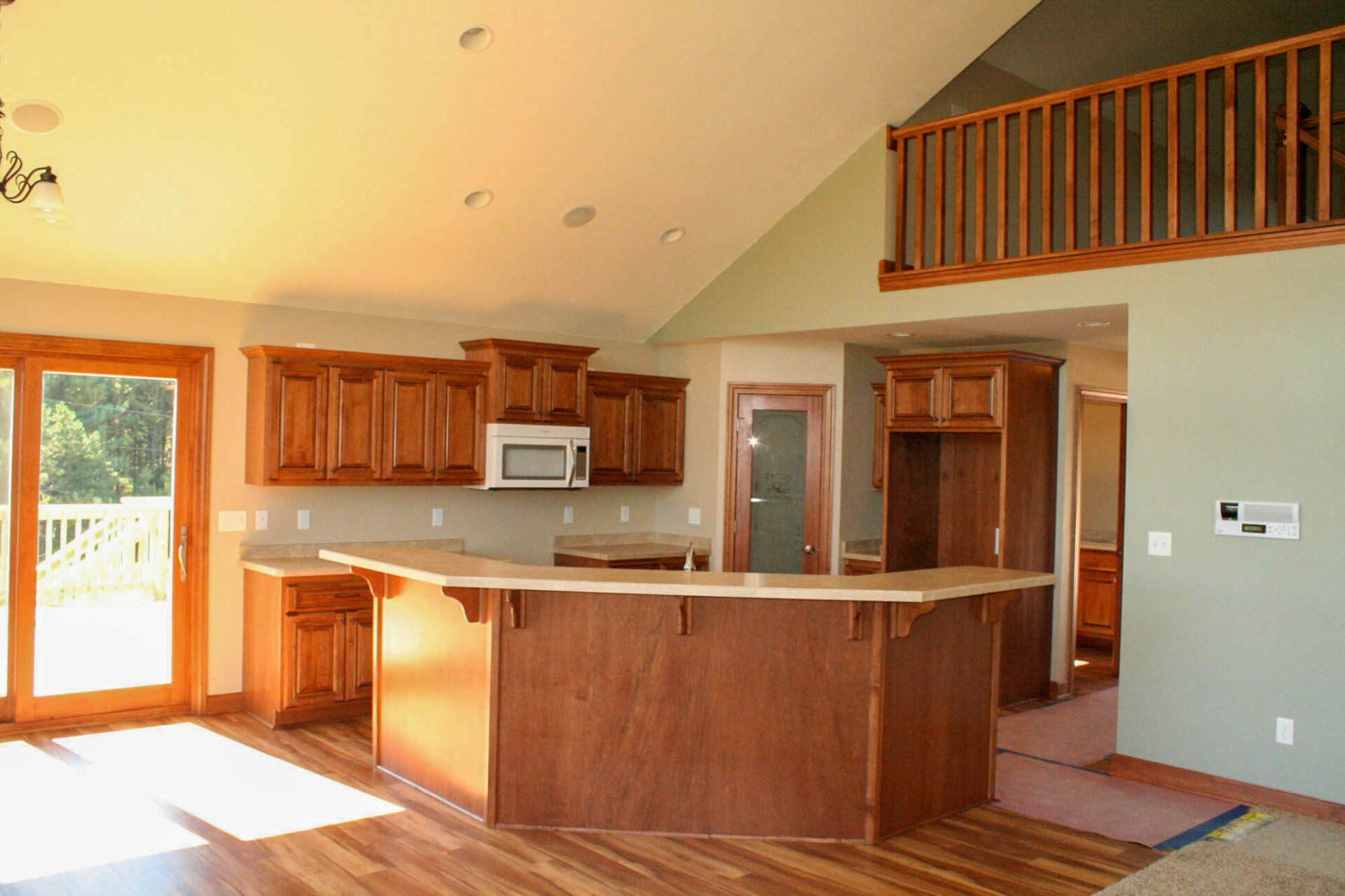 Modern kitchen with the lights off