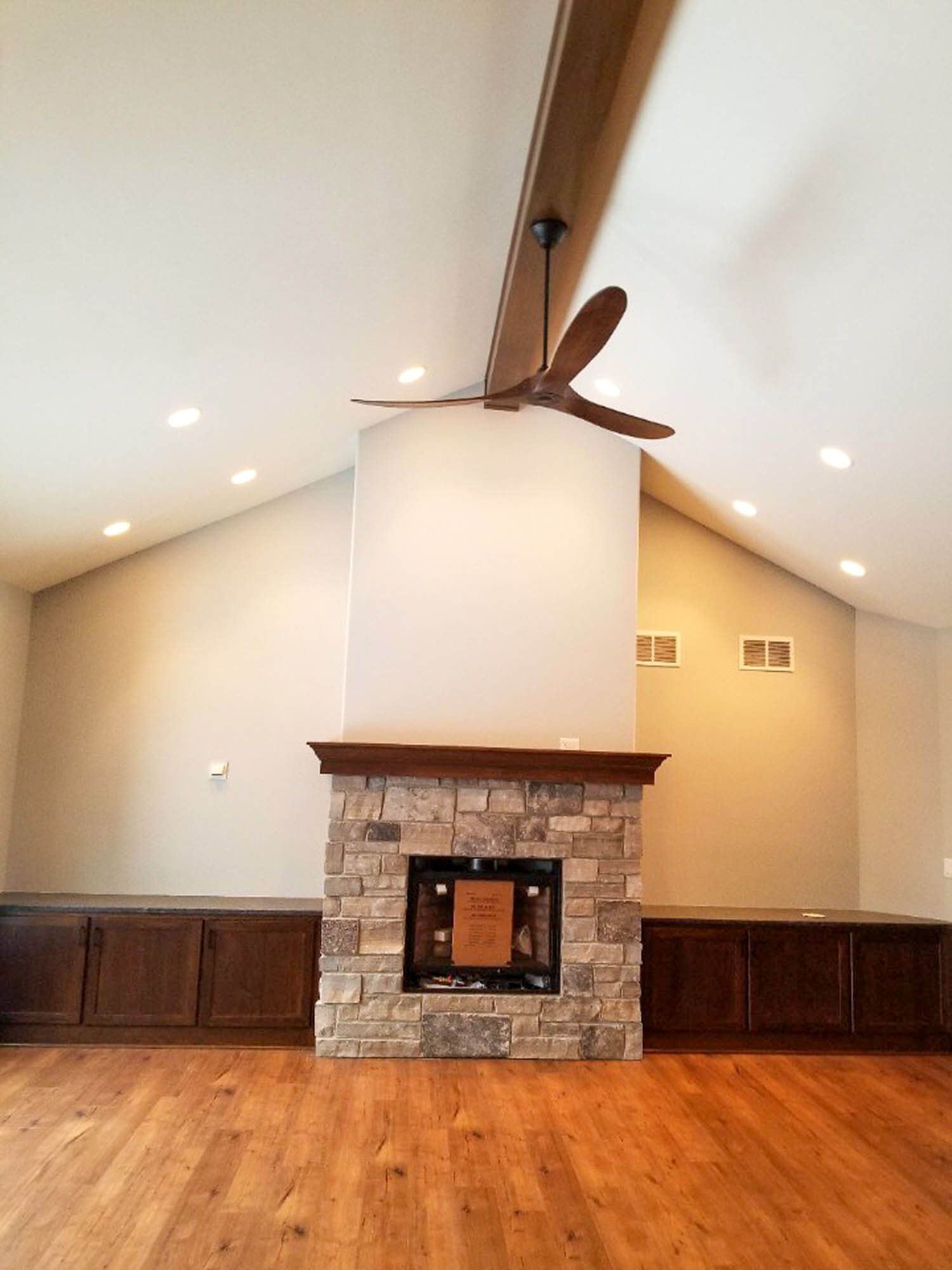 Beautiful living room interior with hardwood floors