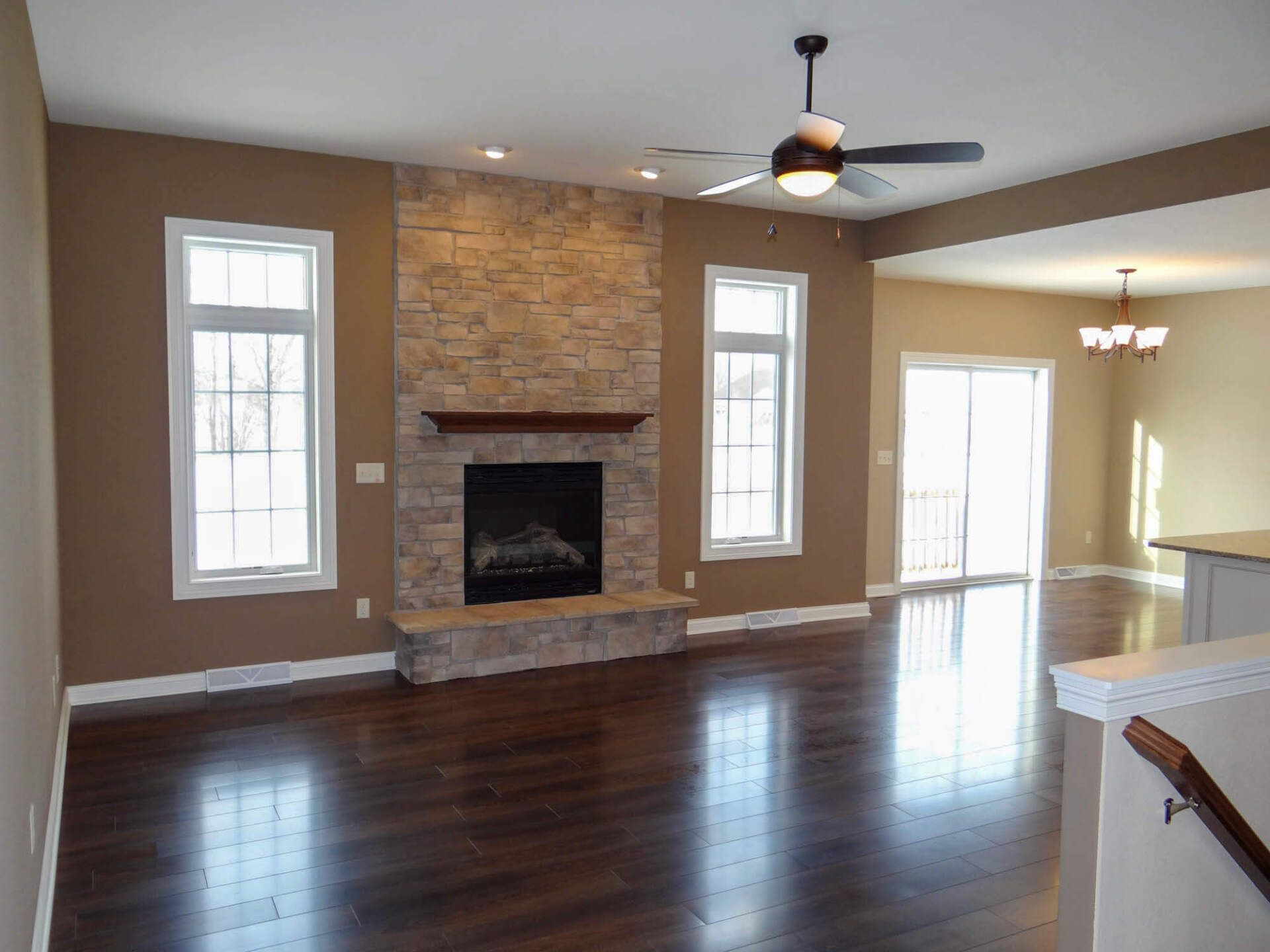 Beautiful living room interior with hardwood floors