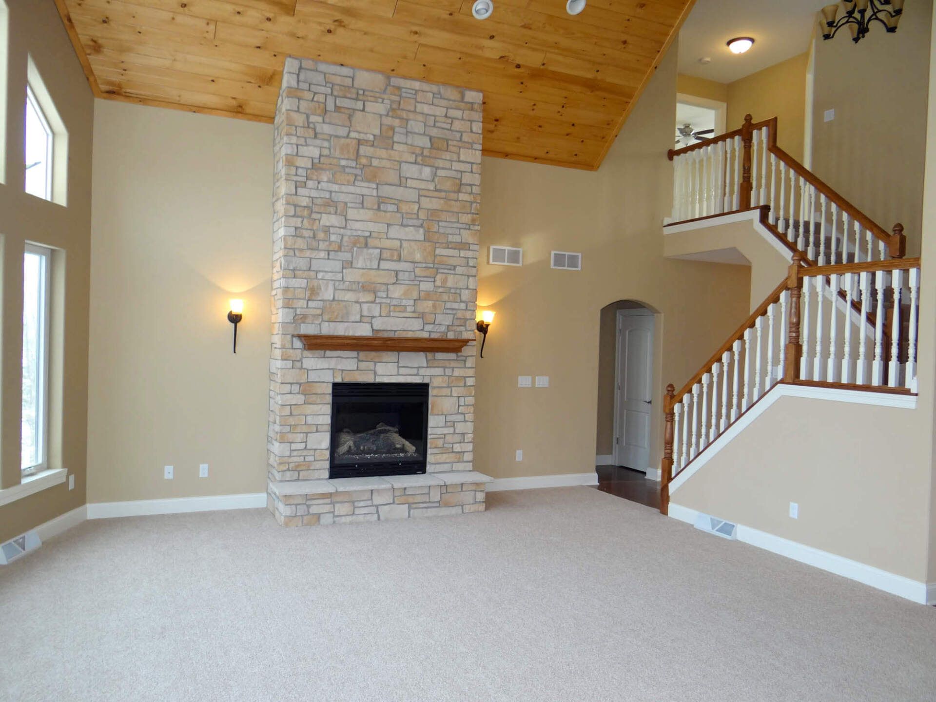 Beautiful living room interior with hardwood floors