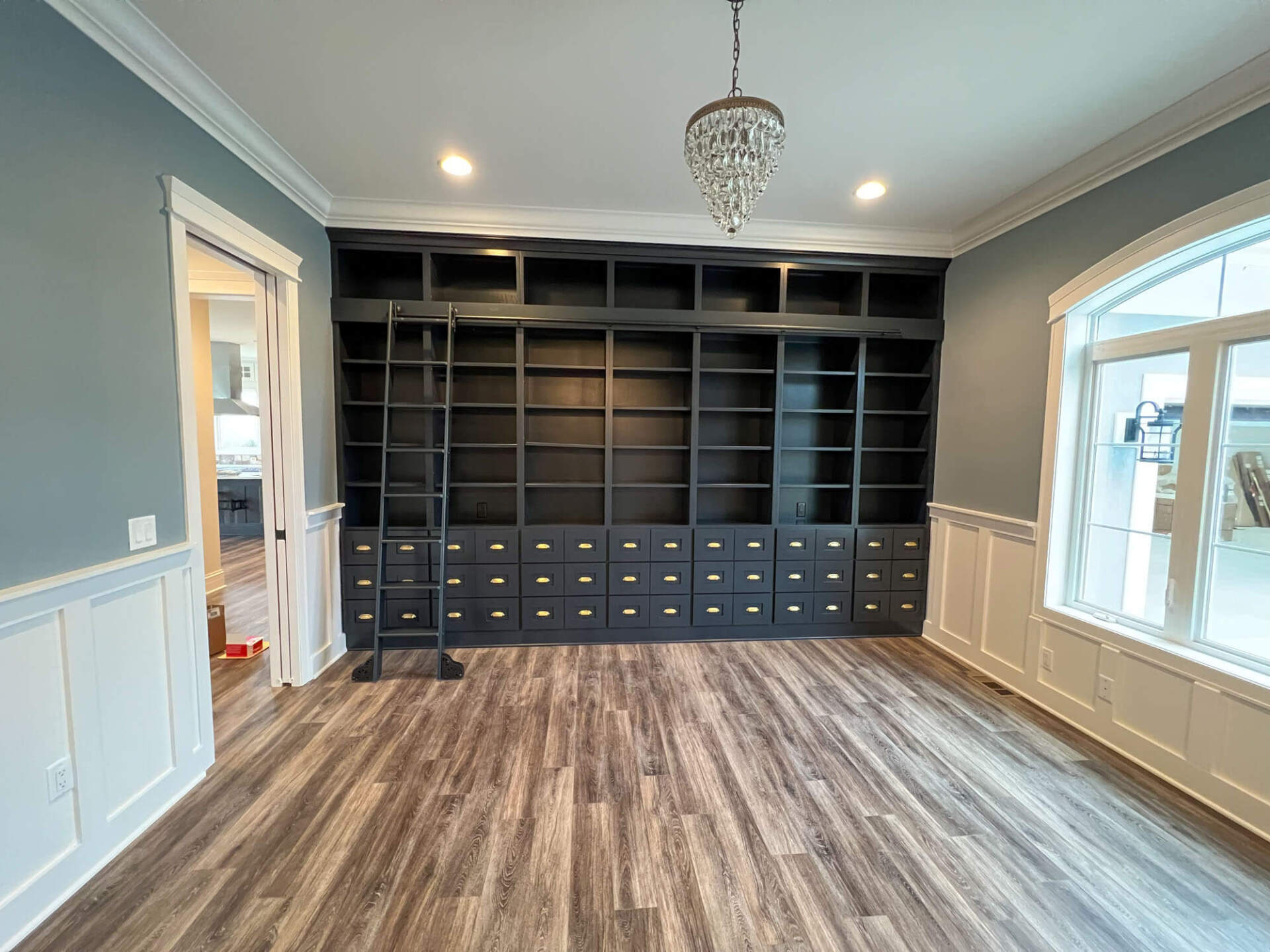 Beautiful living room interior with hardwood floors