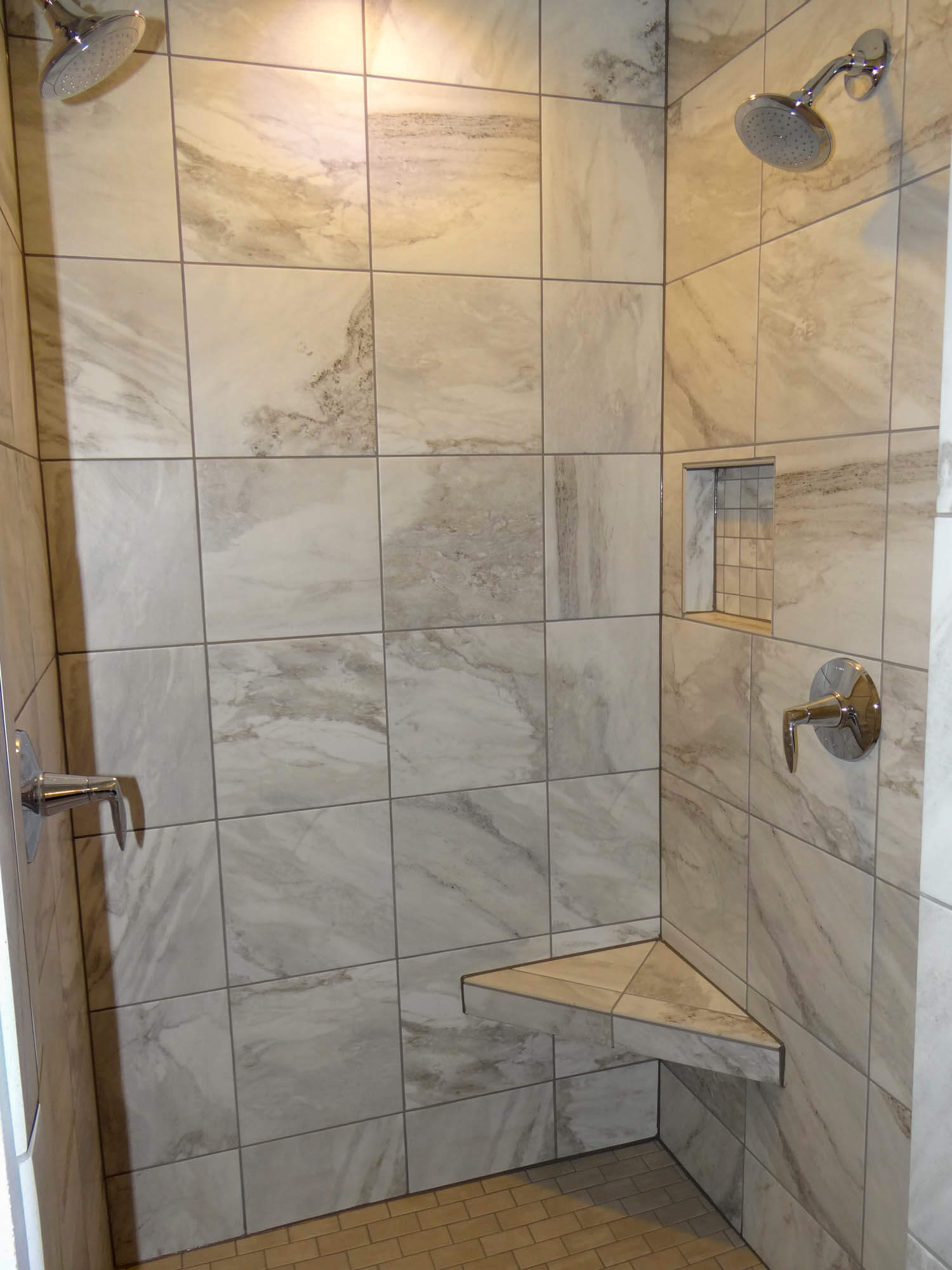Modern shower area
