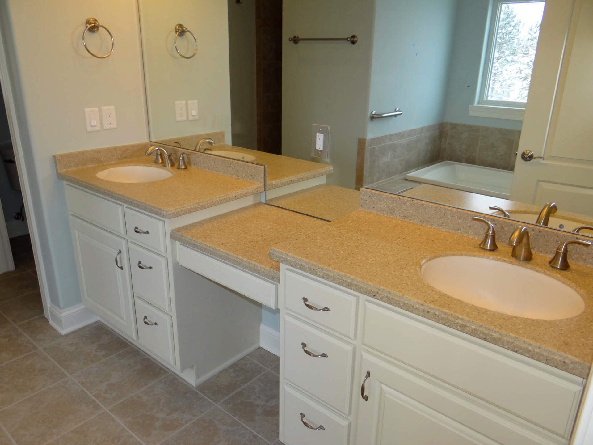 Luxury bathroom with mirrors