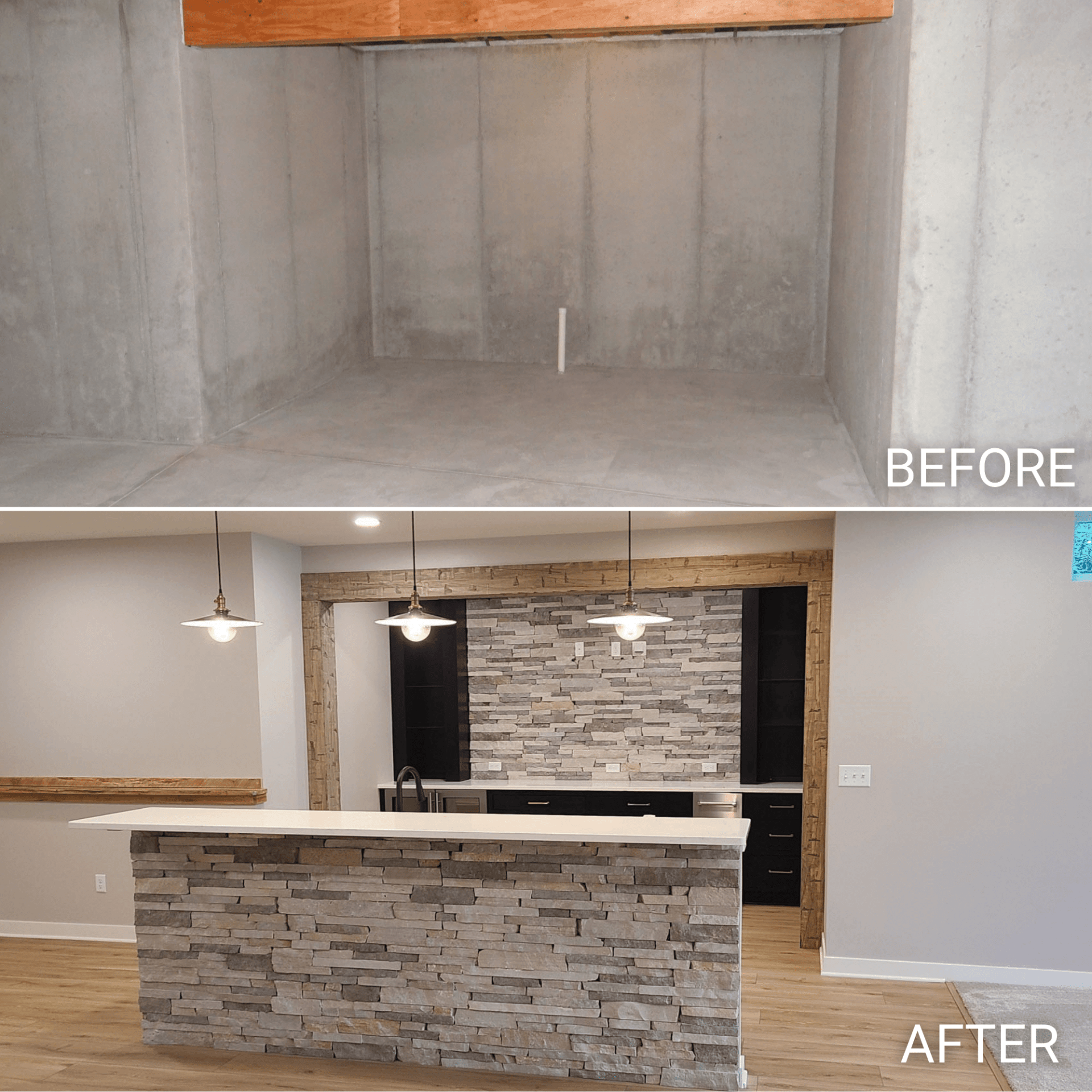 Remodeled interior of a house