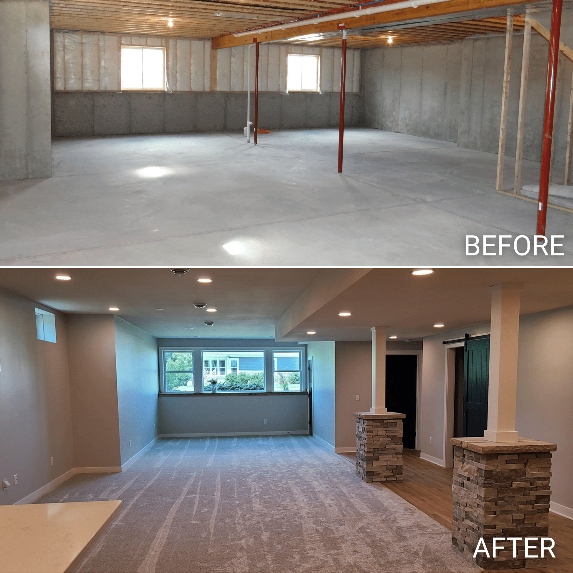 Remodeled interior of a house