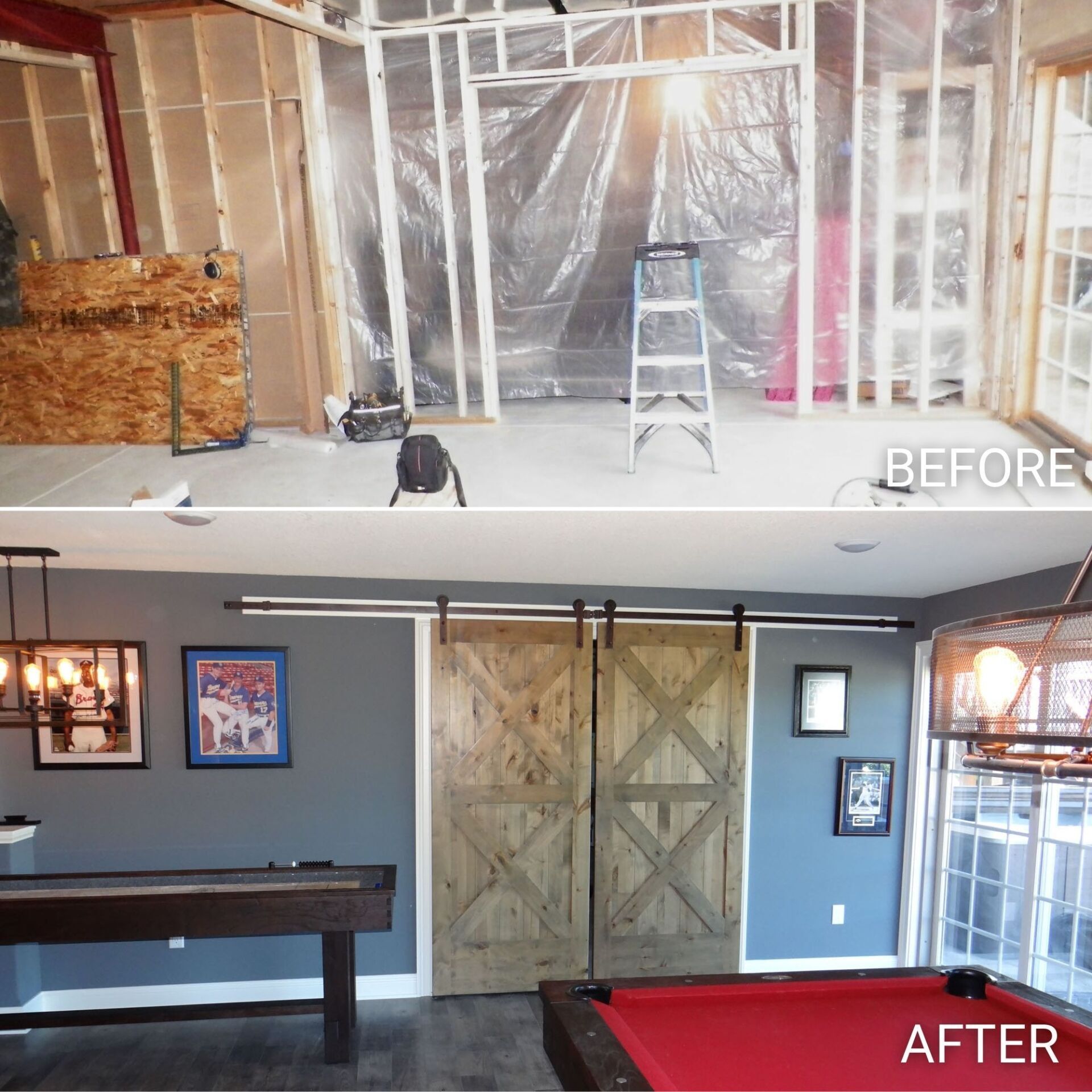 Remodeled interior of a house