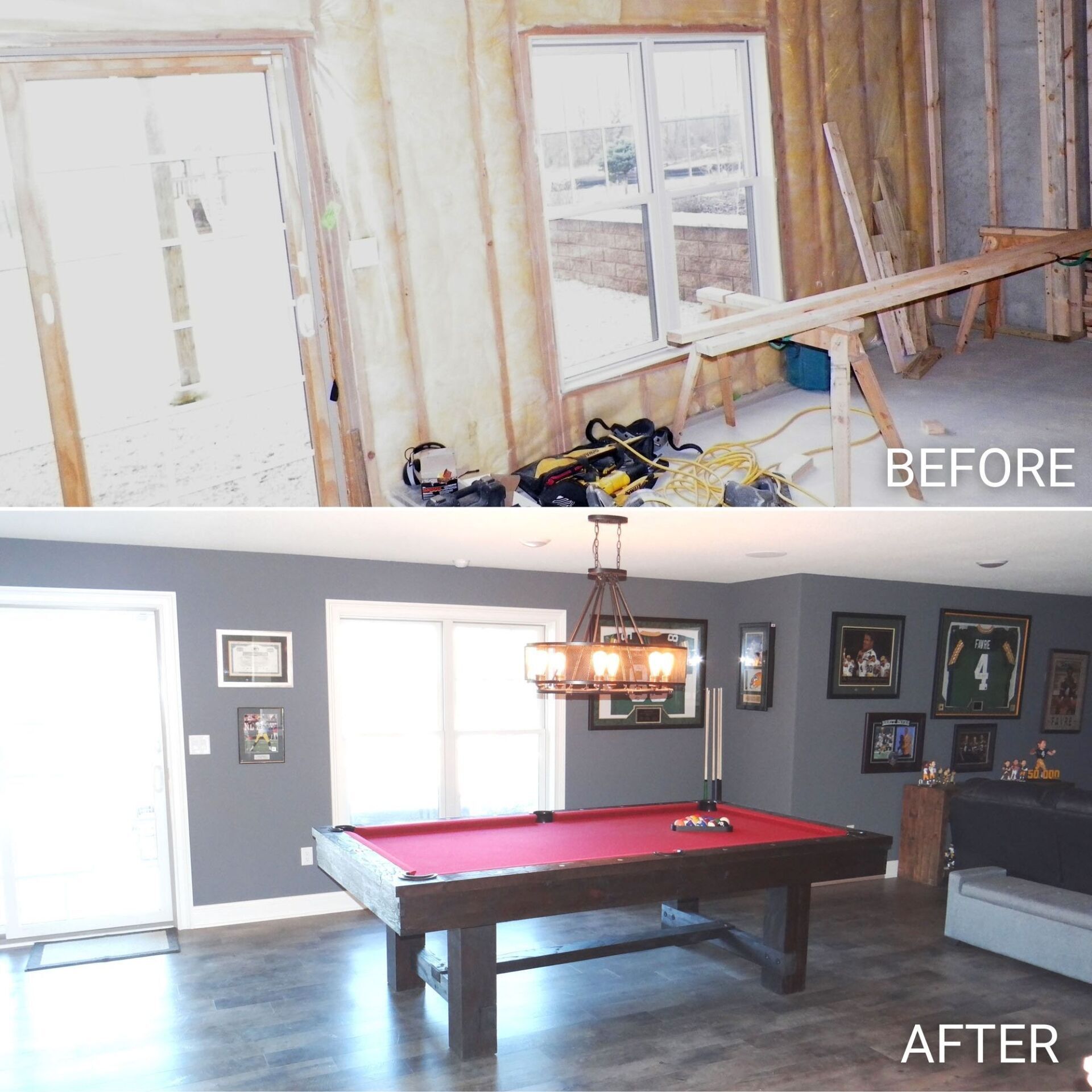 Remodeled interior of a house