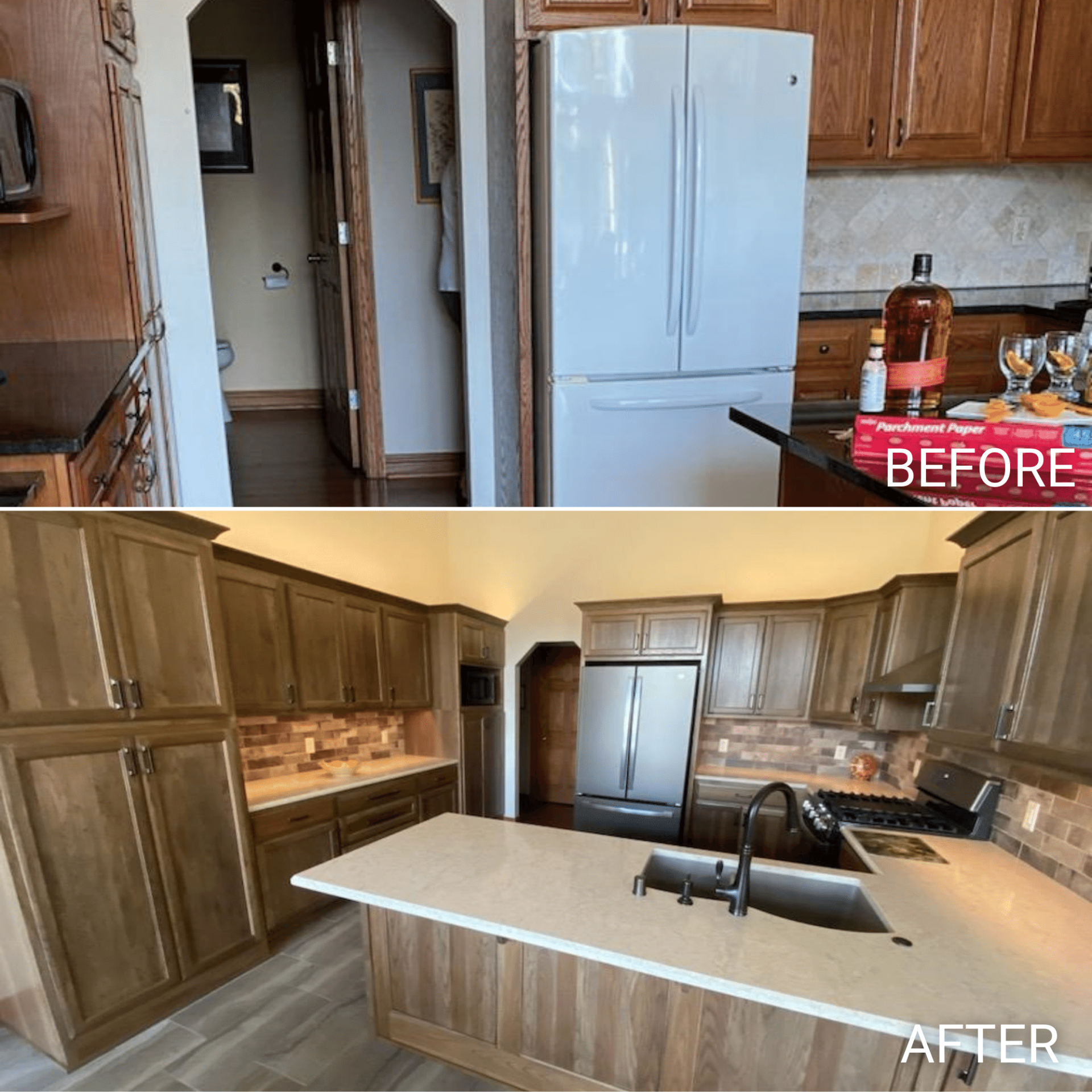 Remodeled interior of a house