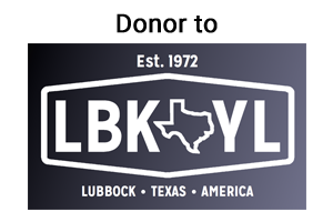 Logo for LBK YL (Young Life) with Texas outline,